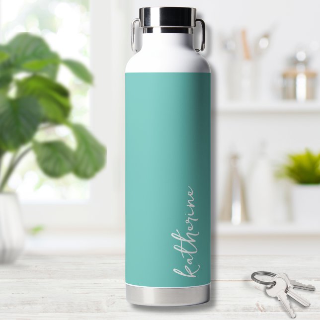 Personalised Minimalist Name Water Bottle (Personalized Minimalist Script Name Water Bottle)