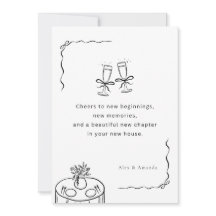 Personalised Minimalist New Home Card