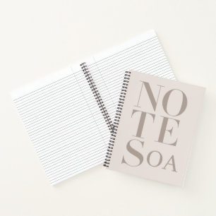 Personalised Minimalist Notes Custom Name Notebook