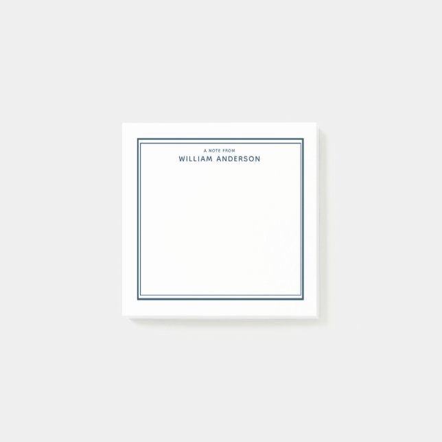  Personalised Minimalist Post-it Notes (Front)