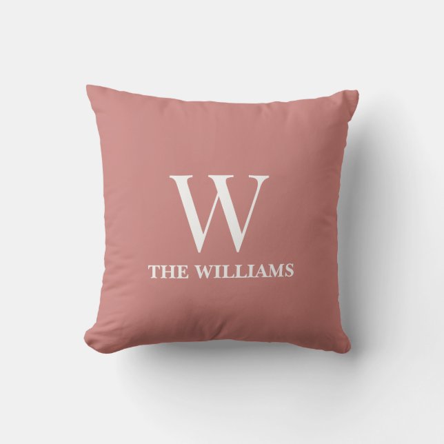 Personalised Minimalist Raspberry Ripple Colour Cushion (Front)