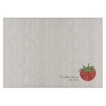 Personalised Minimalist Red Tomato Family Kitchen