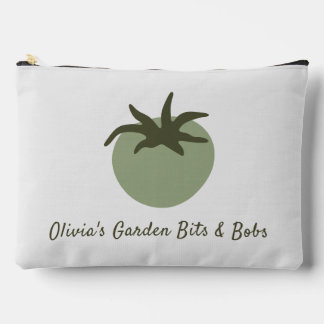Personalised Minimalist Sage Green Tomato Garden Accessory Pouch