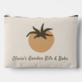 Personalised Minimalist Sandy Tomato Garden Accessory Pouch