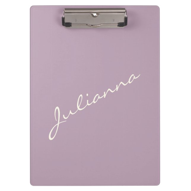 Personalised Minimalist Script Name Lavender Clipboard (Front)