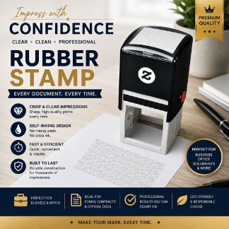 Personalised Minimalist Self-Inking Stamp