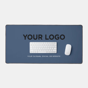 Personalised Minimalist Simple Logo and Text Desk Mat