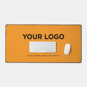 Personalised Minimalist Simple Logo and Text Desk Mat