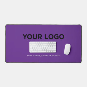 Personalised Minimalist Simple Logo and Text Desk Mat