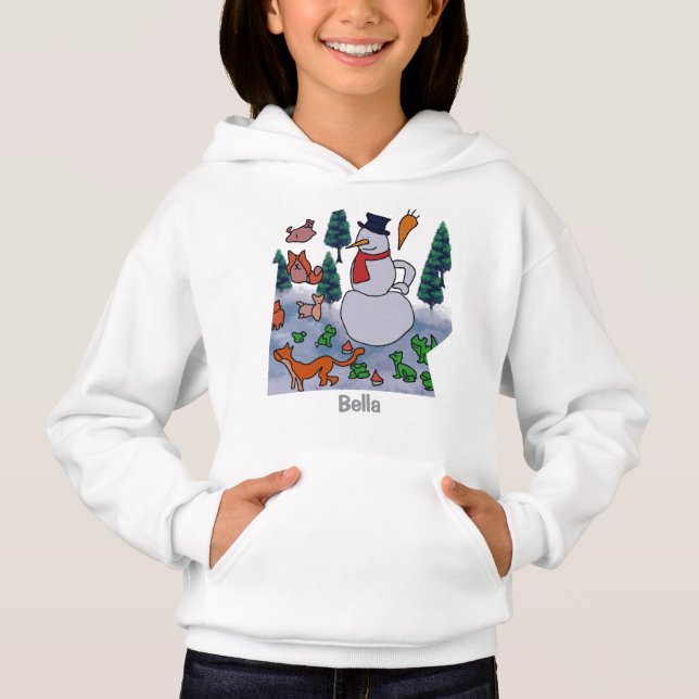 Personalised Minimalist Snowy Friends' Adventure  (Front)
