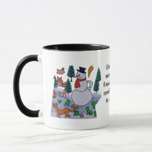 Personalised Minimalist Snowy Friends' Adventure  Mug