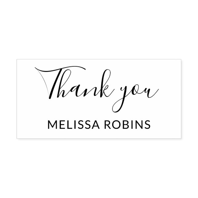 Personalised Minimalist Thank you Self-inking Stamp (Design)