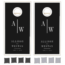 Personalised Minimalist Wedding Cornhole Game Set