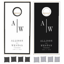 Personalised Minimalist Wedding Cornhole Game Set