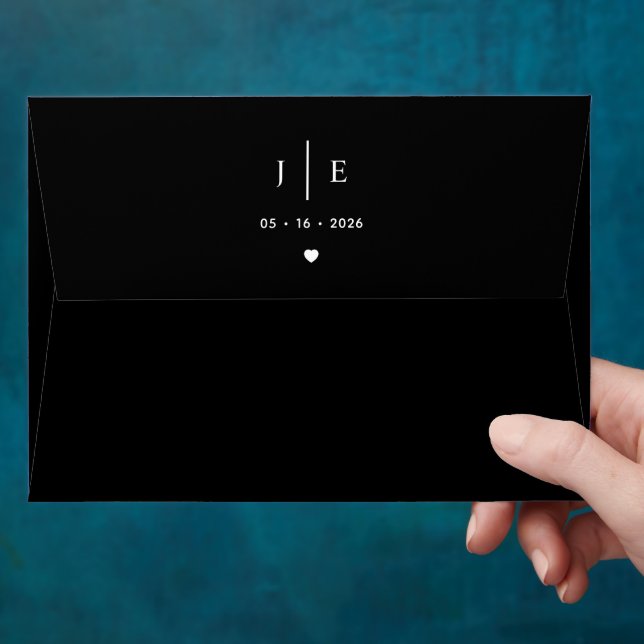 Personalised Minimalist Wedding Envelope (Hand)