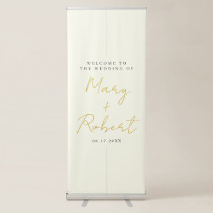 Personalised Minimalist Wedding Welcome Banner