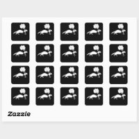 Personalised Mink Silhouette Laptop Sticker