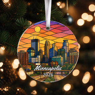 Personalised Minneapolis Acrylic Ornament, Custom Ornament