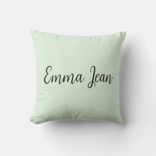 Personalised mint cushion