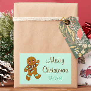 Personalised Mint Gingerbread Stickers