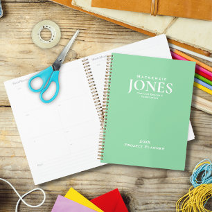 Personalised Mint Green   Business Planner
