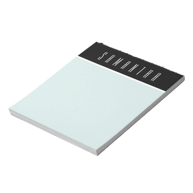 Personalised Mint Teal Minimal Modern Chic  Notepad (Rotated)