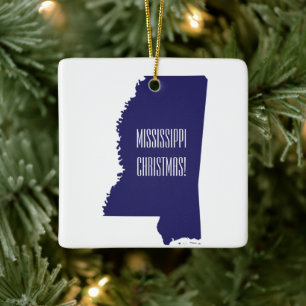 Personalised Mississippi Christmas Ornament
