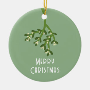 Personalised Mistletoe Ceramic Tree Decoration