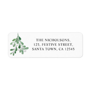 Personalised Mistletoe Return Address