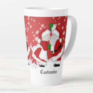 Personalised Mistletoe Santa Latte Mug