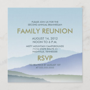 Personalised Misty Mountain Family Reunion Invites