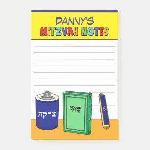 Personalised Mitzvah Items - Colourful Post-it Notes