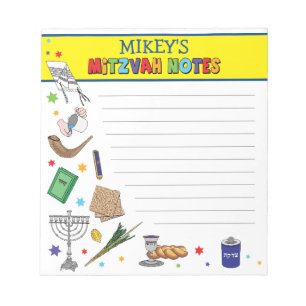 Personalised Mitzvah Notepad - Style 2