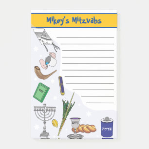 Personalised Mitzvah Notes - Post-It -Style 1