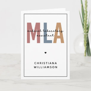 Personalised MLA Medical Laboratory Assistant Card