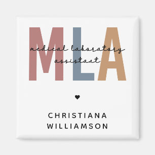 Personalised MLA Medical Laboratory Assistant Magnet