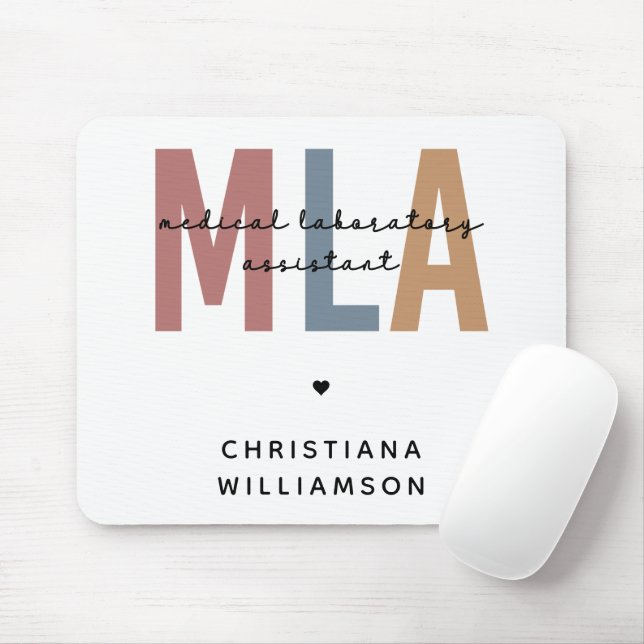 Personalised MLA Medical Laboratory Assistant Mouse Mat (With Mouse)