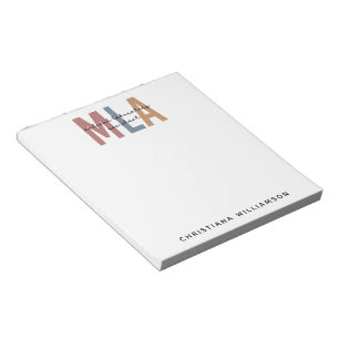 Personalised MLA Medical Laboratory Assistant Notepad