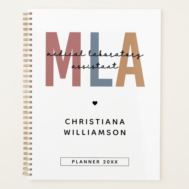 Personalised MLA Medical Laboratory Assistant Planner (Front)