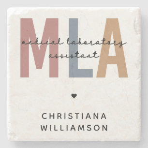 Personalised MLA Medical Laboratory Assistant Stone Coaster