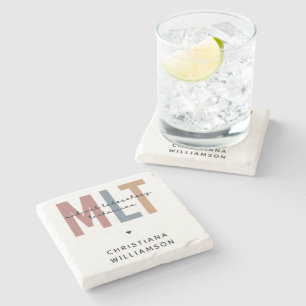 Personalised MLT Medical Laboratory Technician Stone Coaster