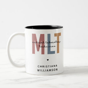 Personalised MLT Medical Laboratory Technician Two-Tone Coffee Mug