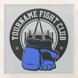 Personalised MMA Mixed Martial Arts Fight Club Glass Coaster