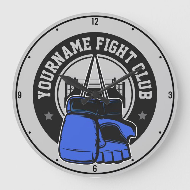 Personalised MMA Mixed Martial Arts Fight Club Large Clock (Front)