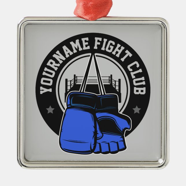 Personalised MMA Mixed Martial Arts Fight Club Metal Tree Decoration (Front)