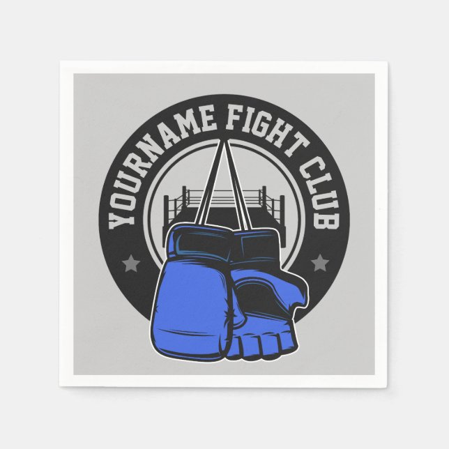 Personalised MMA Mixed Martial Arts Fight Club Napkin (Front)