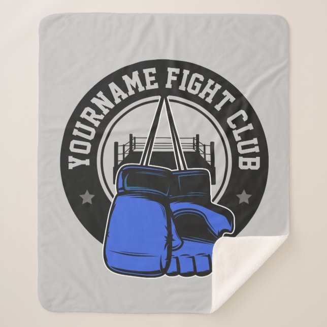 Personalised MMA Mixed Martial Arts Fight Club Sherpa Blanket (Front)