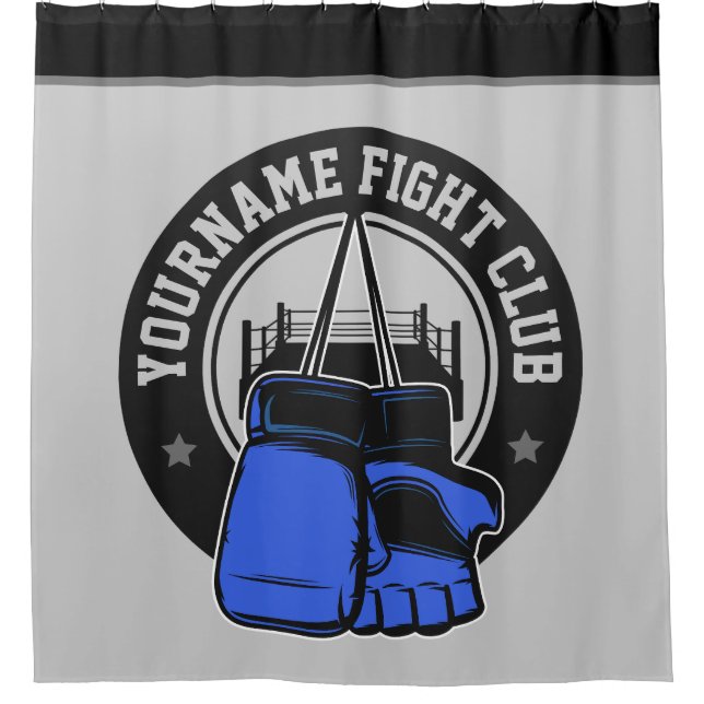Personalised MMA Mixed Martial Arts Fight Club Shower Curtain (Front)