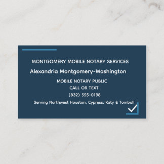 Personalised Mobile Notary Business Card