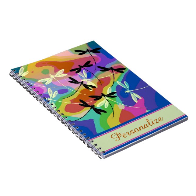 Personalised Mod dragonflies Notebook (Right Side)